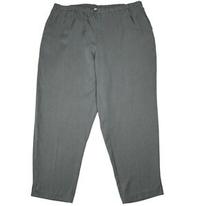 Eileen Fisher Woman Tencel Elastic Waist Pant Women 2X Gray Pull-On Quiet Luxury